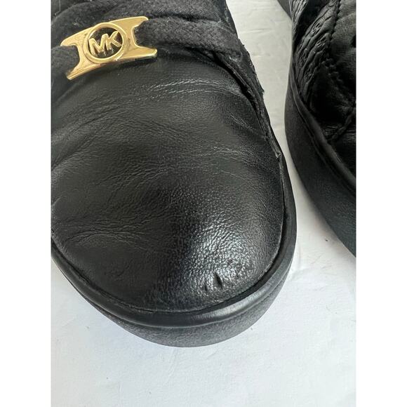 Michael Michael Kors Colby Black Leather Low Top Lace Up Sneakers 10M - Picture 12 of 12